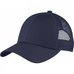 Baseball Caps Low Profile Adjustable Mesh Back Baseball Caps - True Navy - CC11Z41MXON $26.33