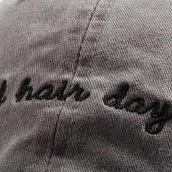Baseball Caps Denim Baseball Cap Hat Adjutable Plain Cap for Women with Bad Hair Day Printing - Gray - CZ1864Y28LQ $12.25