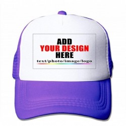 Baseball Caps Custom Baseball Caps- Design Your Own Hat- Team Photo Text Logo Graphic Print - Mesh Purple - CH18U8ACWEA $20.49