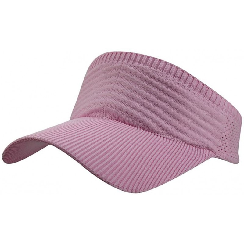 Visors Womens Summer Quick-Dry Mesh Empty Top Golf Stretchy Sun Baseball Visor Hat Cap - Pink - C118H37ELK6 $19.27