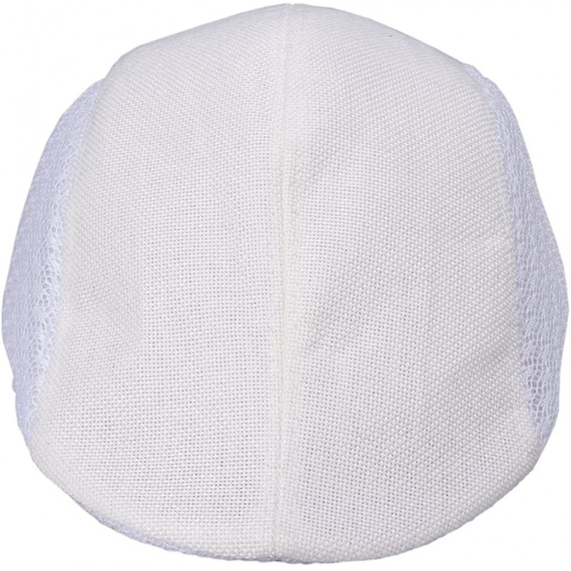 Newsboy Caps Mesh Cotton Ivy Cap Driver Hat - White - C911KVI1MTV $12.35