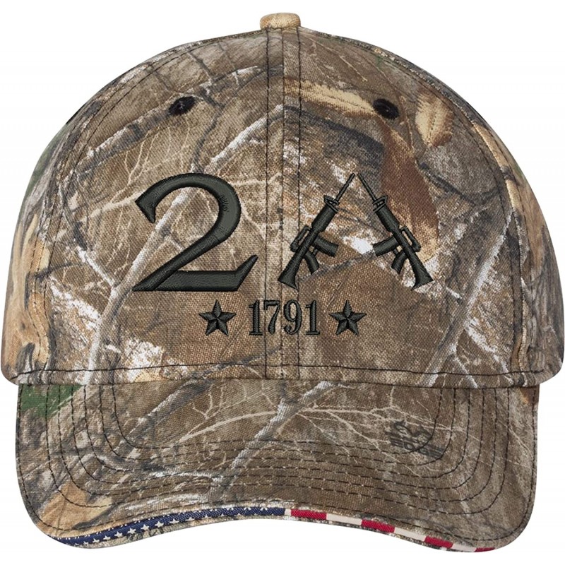 Baseball Caps Only 2nd Amendment 1791 AR15 Guns Right Freedom Embroidered One Size Fits All Structured Hats - Real Tree 350 -...