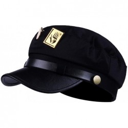 Skullies & Beanies JoJo's Bizarre Adventure Hat Jotaro Kujou Cosplay Cap Army Military Cap Black - Black - CJ18QWIA267 $49.50