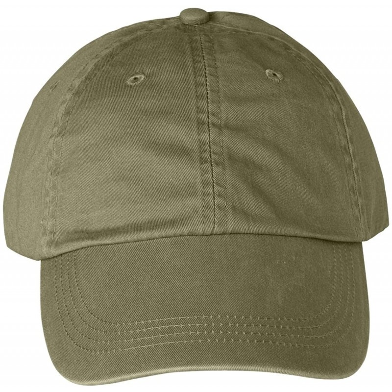 Baseball Caps Solid Low-Profile Pigment-Dyed Cap (145) - Khaki - CT1123PIJQJ $11.33