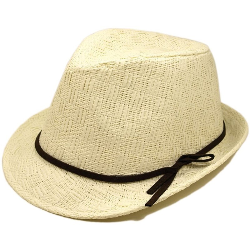 Fedoras Kids' (4-10) Fedora Straw Hat Available - White - CI110GWUFJF $14.50
