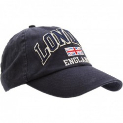 Baseball Caps Mens London England Union Jack 3D Retro Design Baseball Cap - Black - CK11K02IUP7 $23.02