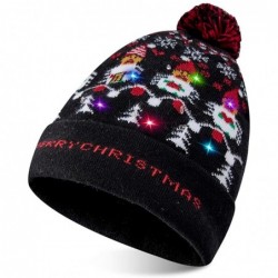 Skullies & Beanies Led Christmas Hat Adult Kids Light Up Warm Cap Xmas Knit Winter Beanie - Multicoloured-18 - CV18YH4XY2X $2...
