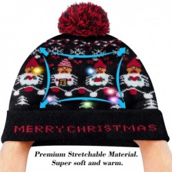 Skullies & Beanies Led Christmas Hat Adult Kids Light Up Warm Cap Xmas Knit Winter Beanie - Multicoloured-18 - CV18YH4XY2X $1...