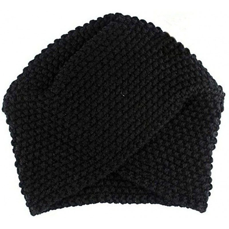 Skullies & Beanies Elegant Womens Warm Winter Knitted Hat Cap - Black - CF186U23W30 $11.50