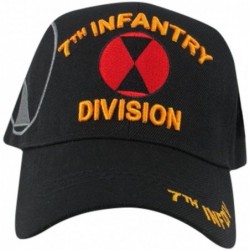 Baseball Caps US Warriors Men's U. S. Army 7th Infantry Division Baseball Hat - Black - CU11J27FUGX $70.45