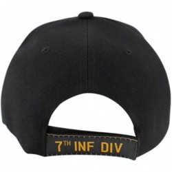 Baseball Caps US Warriors Men's U. S. Army 7th Infantry Division Baseball Hat - Black - CU11J27FUGX $41.95