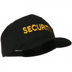 Baseball Caps Security Letter Embroidered High Profile Cap - Black - CE11MJ42KC3 $41.07