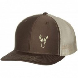 Baseball Caps Trucker Hat - Deer Hunting - Adjustable Snapback Men Women - Brown/Khaki - C418IKH6CWR $49.12