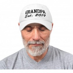 Baseball Caps New Grandpa Hat Est 2019 2020 Fun Gift Embroidered Dad Hat Cotton Cap - White - C018RWCGUN4 $20.75