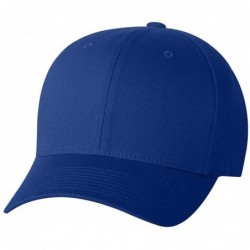 Visors Cotton Twill Fitted Cap - Royal Blue - C012F76A877 $23.81