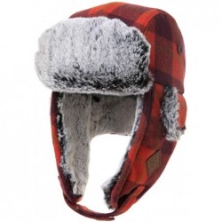Skullies & Beanies Cotton Trapper Hat Faux Fur Earflaps Hunting Hat Warm Pillow Lining Unisex - 89079_orange - CP193TTN3XS $4...