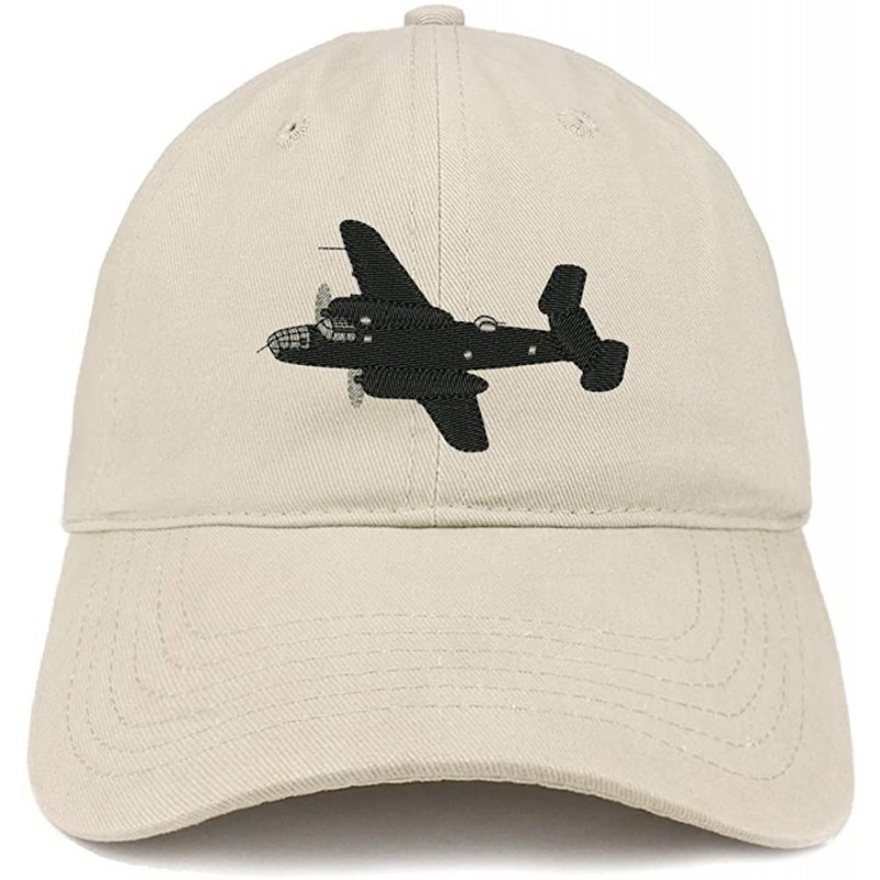 Baseball Caps Warbirds Plane Embroidered Unstructured Cotton Dad Hat - Stone - CX18S3GOI65 $33.13