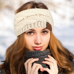 Cold Weather Headbands 4 Piece Womens Winter Warm Cable Knit Fuzzy Lined Head Wrap Ear Warmer Headband - CD18ASOW52C $12.40