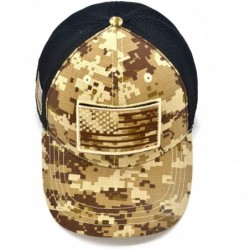 Baseball Caps Baseball Cap Low Profile American USA Flag Hat Adjustable Camo Mesh Unisex Caps - Desert Camouflage(h) - CS18GM...