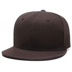 Baseball Caps Men Women Custom Flat Visor Snaoback Hat Graphic Print Design Adjustable Baseball Caps - Brown - CI18HCOL2QX $1...