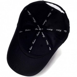 Baseball Caps Men's Baseball Cap Unisex Plain Sports Adjustable Solid Ball Hat Cotton Soft Panel Cap Outdoor Sun Hat - Black ...