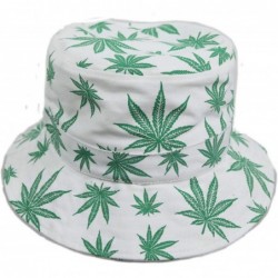 Baseball Caps Weed Bucket Hat Marijuana Hats Fashion Cap Casual Caps Headwear Hip Hop Hiking - White - C218U2G369W $25.77