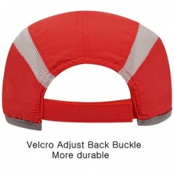 Baseball Caps UPF 50+ Outdoor Hat Folding Reflective Running Cap Unstructured Sport Hats for Men & Women - Red - C918E23ZHSS ...