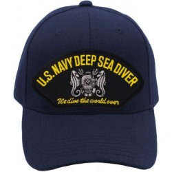 Baseball Caps US Navy - Deep Sea Diver Hat/Ballcap Adjustable One Size Fits Most - Navy Blue - CP18SX37LK8 $47.06