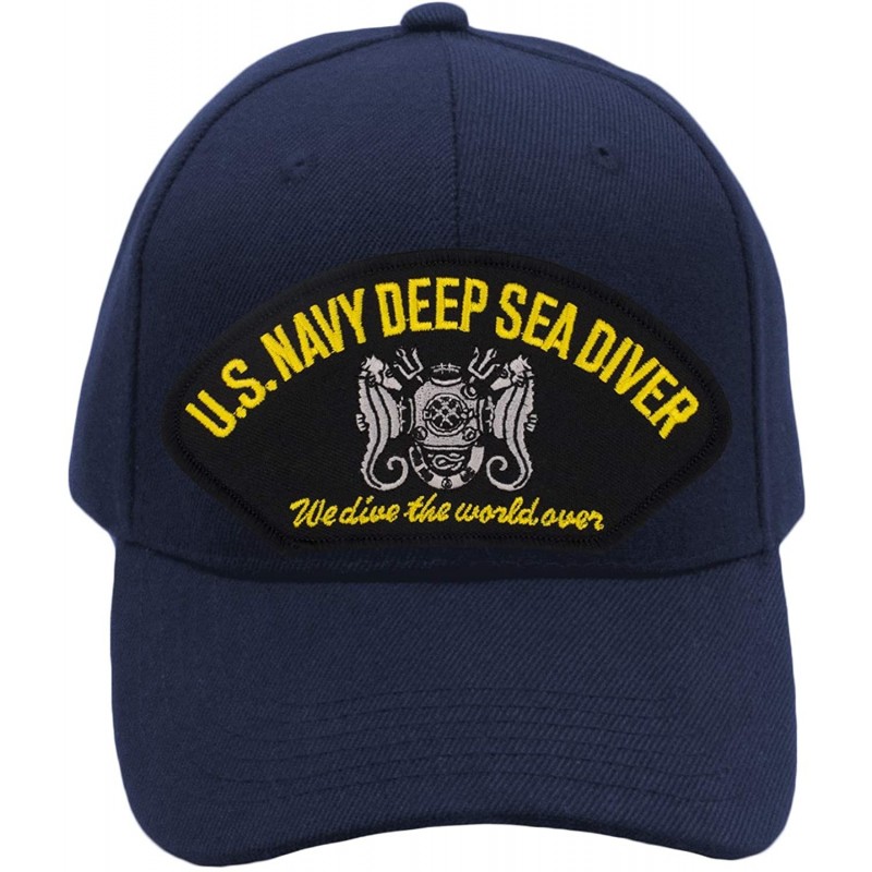 Baseball Caps US Navy - Deep Sea Diver Hat/Ballcap Adjustable One Size Fits Most - Navy Blue - CP18SX37LK8 $34.02