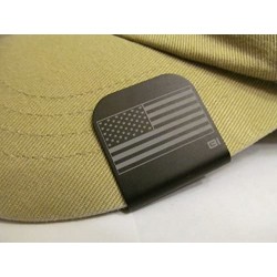 Baseball Caps American Flag Laser Etched Hat Clip Black - CK12BRUTG4T $20.01
