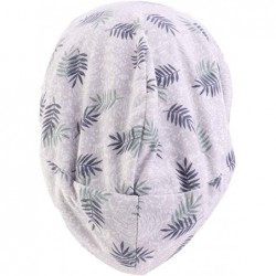 Skullies & Beanies Satin Silk Lined Sleep Cap Beanie Premium Cotton Chemo Caps Lightweight- Cozy Girl Slap Headwear Gifts - C...