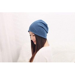 Skullies & Beanies Classic Soft Knit Fashion Beanie Cap Hat with Rhinestone Star for Woman - Blue - CO18HKUESL5 $21.01