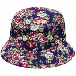 Bucket Hats Rose Garden Bucket Hats - Navy - CB11V9YIYDN $24.13