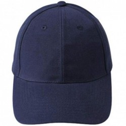 Baseball Caps Caps- Fashion Unisex Solid Color Blank Snapback Baseball Cap Hip Hop Hats - Navy - CT12DZ0JNZ1 $13.50