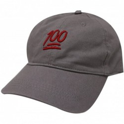 Baseball Caps Emoji 100 Cotton Baseball Dad Caps - Dark Gray - C512MAQ8XEE $16.25