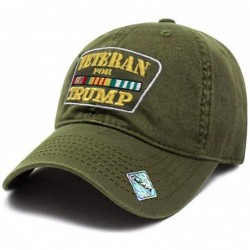 Baseball Caps Veterans for Trump Dad Hat Cotton Ball Cap Baseball Cap Hand Wash PC101 - Pc101 Army Green - CA19469TGX5 $25.83