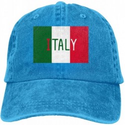 Baseball Caps 2 Pack Vintage Baseball Cap- Unisex Italian Flag and Word Italy Adjustable Baseball Hats Dad Hat - Blue - CP18R...