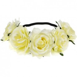 Headbands Custom Mexican Flower Crown Day of The Dead Hawaiian Boho Frida Floral - White-hb - C5198R3KTG9 $14.22