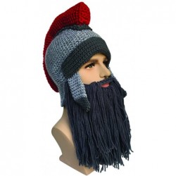 Skullies & Beanies Men's Knight Knit Beard Hat Original Barbarian Warrior Funny Caps - Gary - CP1872W8QQC $25.95