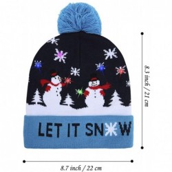 Skullies & Beanies LED Christmas Light Up Hat with 6 Colorful Lights-Unisex Beanie Knit Cap Winter Snow Hat Sweater for Party...