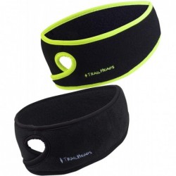 Balaclavas Women's Ponytail Headband - Fleece Earband - Winter Running Headband - Black - Black/Hi-vis - C5194W77U2T $60.40