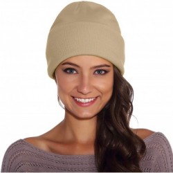 Skullies & Beanies Classic Beanie for Women Men Unisex Cuffed Plain Warm Winter Ski Hat Skull Soft Stretch Daily Knit Cap - K...
