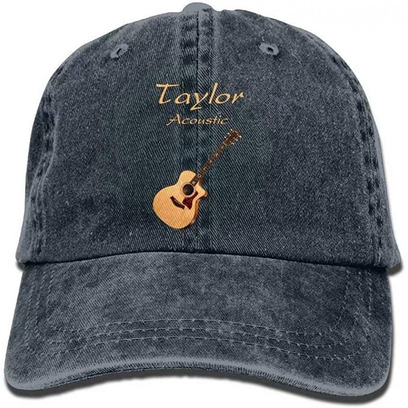 Skullies & Beanies Taylor Acoustic Acoustic Guitars Denim Hats Fashion Cool Unisex Travel Sunscreen Baseball Caps - Navy - CP...