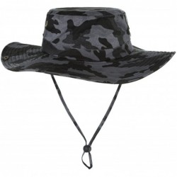 Sun Hats Unisex Wide Brim Camouflage Boonie Hats Military - Grey_camo - C218NUCAS4K $14.19