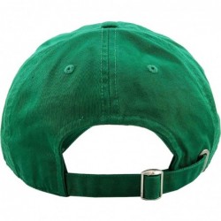 Baseball Caps Dad Hat Adjustable Plain Cotton Cap Polo Style Low Profile Baseball Caps Unstructured - Kelly Green - CN184TEZS...
