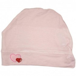 Skullies & Beanies Womens Soft Sleep Cap Comfy Cancer Hat with Hearts Applique - Light Pink - CA17X0H58AN $20.47