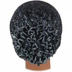 Headbands Beautiful Metallic Turban-style Head Wrap - Silver Waves - CC12D7GH7ID $17.14