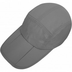 Baseball Caps Unisex Foldable UPF 50+ Sun Protection Quick Dry Baseball Cap Portable Hats - Gray - C118693KC8Y $18.46