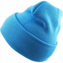Skullies & Beanies Thick and Warm Mens Daily Cuffed Beanie OR Slouchy Made in USA for USA Knit HAT Cap Womens Kids - CE187I9N...