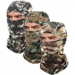 Balaclavas 3 Pieces Balaclava Mask Motorcycle Windproof Camouflage Fishing Face Cover (Color Set 3) - C518WHRHCA3 $26.54